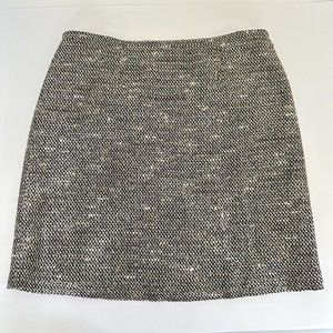 See by Chloe Multicolor Black Silver White Tweed A-line mini Skirt Italy Size 4